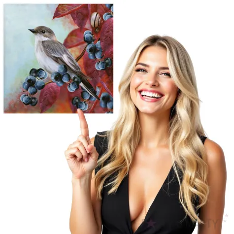 serwetki ptak na tarninie maki 33 cm 20 szt