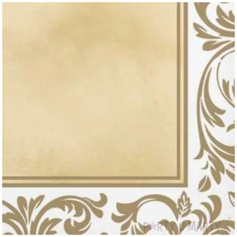 serwetki ramka roccoco ecru maki 33 cm 20 szt