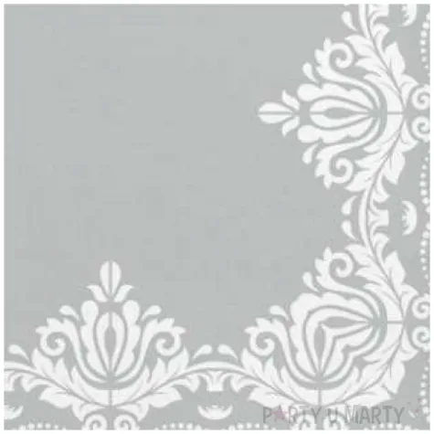 serwetki ramka z ornamentu bezowa maki 33 cm 20 szt