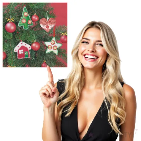 serwetki recznie robione ozdoby choinkowe maki 33 cm 20 szt