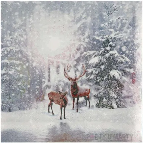 serwetki renifery santex 33 cm 20 szt