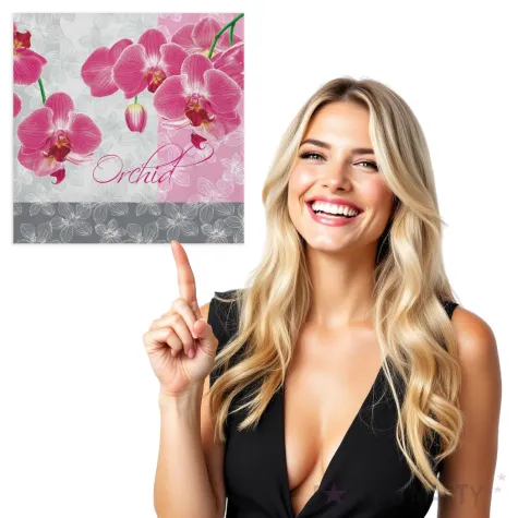 serwetki romantyczna orchidea maki 33 cm 20 szt