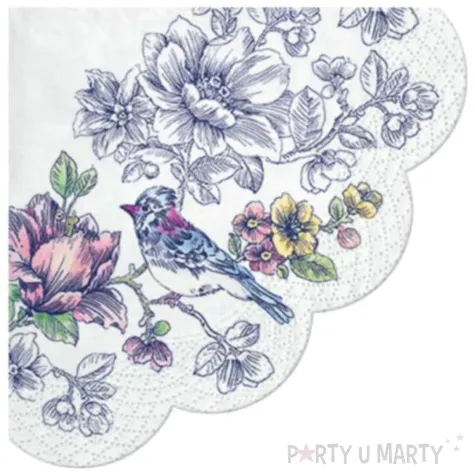 serwetki rondo ogrod ze snow paw 32 cm 12 szt