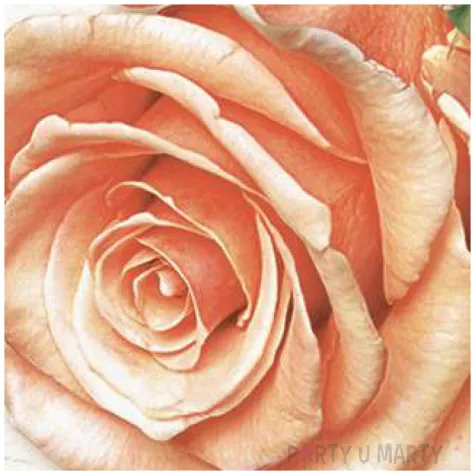 serwetki roza lososiowa maki 33 cm 20 szt