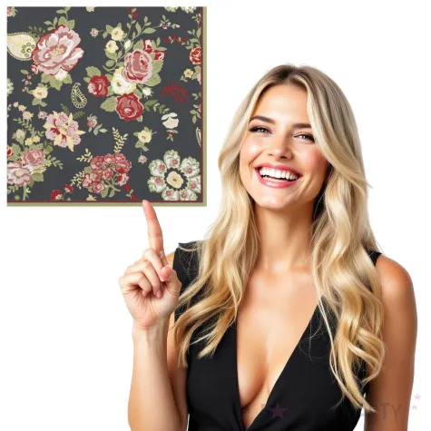 serwetki rozane dywan grafitowe maki 33 cm 20 szt