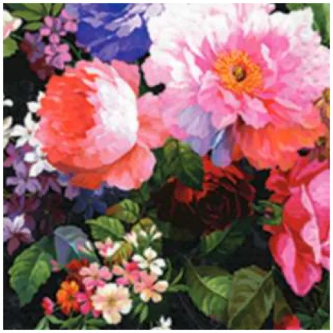 serwetki roze na dywanie paw 33 cm 20 szt