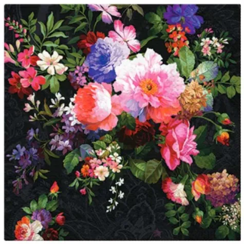 serwetki roze na dywanie paw 33 cm 20 szt