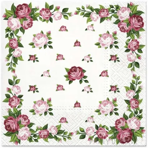 serwetki roze paw 33 cm 20 szt