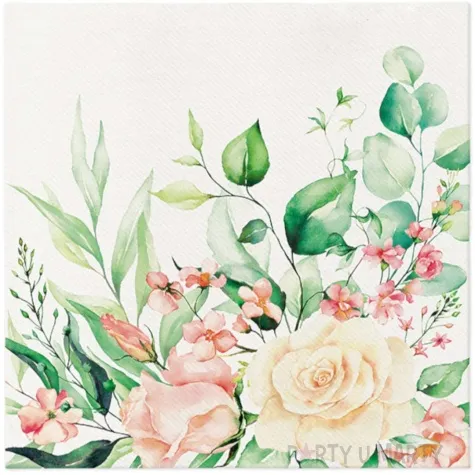 serwetki roze paw 40 cm 50 szt