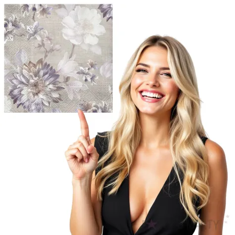 serwetki sentymentalne kwiaty paw 33 cm 20 szt