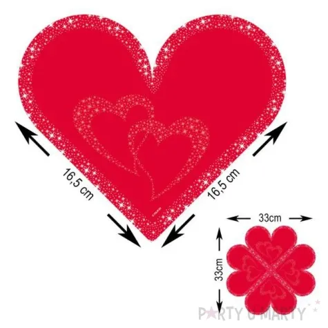 serwetki serce 33 cm folat 20 szt