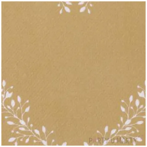 serwetki serce zlote 33 cm santex 12 szt