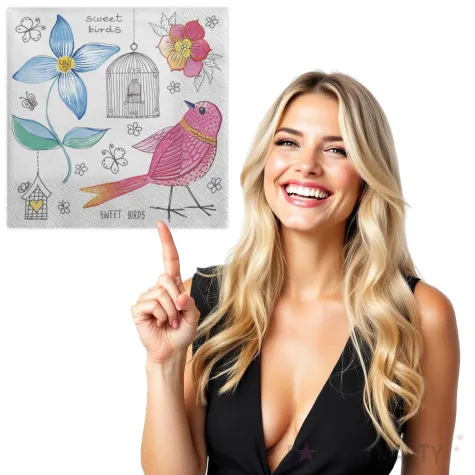 serwetki slodki ptaszek maki 33 cm 20 szt