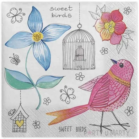 serwetki slodki ptaszek maki 33 cm 20 szt