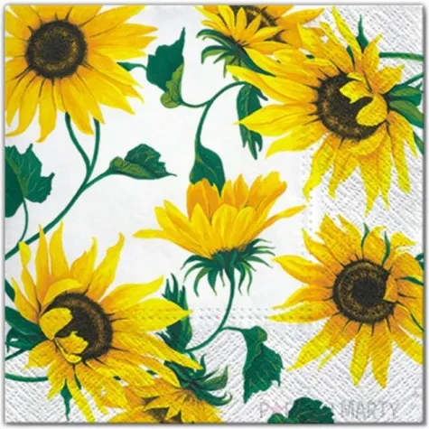 serwetki sloneczniki paw 33 cm 20 szt