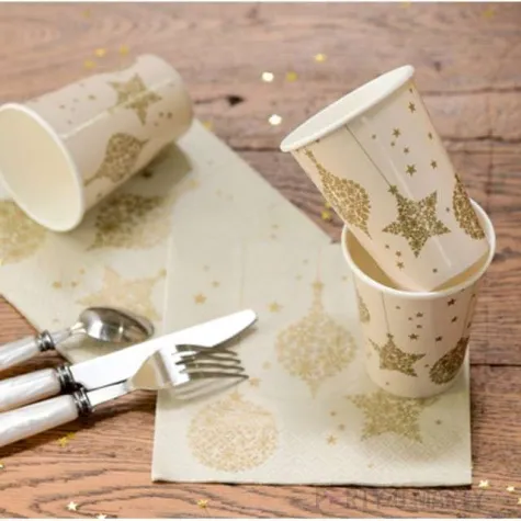 serwetki sniezynki santex ecru 33 cm 20 sztt