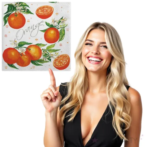 serwetki soczyste pomarancze maki 33 cm 20 szt