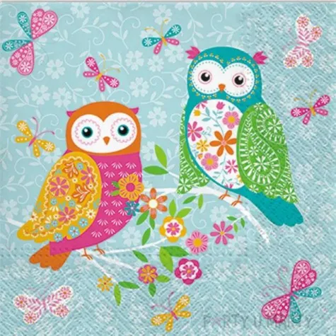 serwetki sowa magical owls paw 33 cm 20 szt