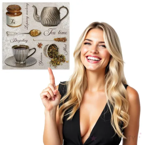 serwetki sprzet do herbatki maki 33 cm 20 szt