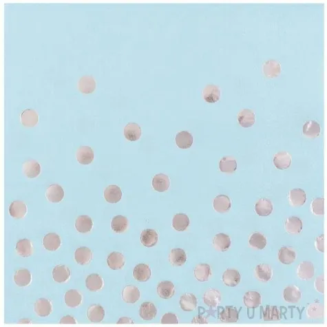 serwetki srebrne groszki godan niebieskie 33 cm 12 szt