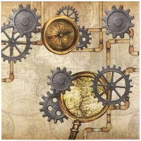 serwetki steampunk boland 33 cm 12 szt