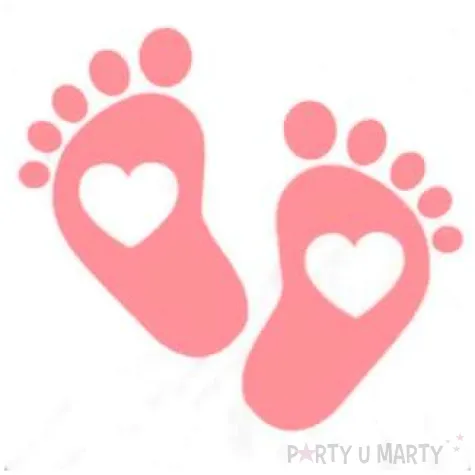serwetki stopki baby shower girl partypal 33 cm 15 szt