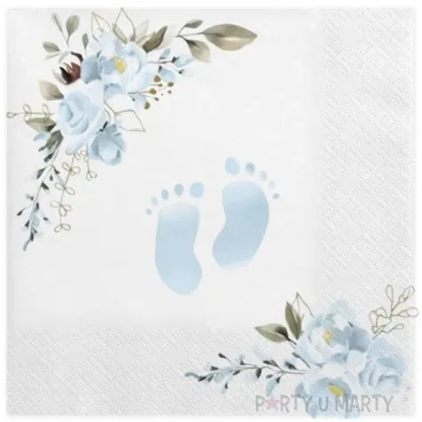 serwetki stopki blekitne jix 33 cm 20 szt