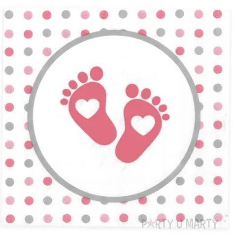 serwetki stopki kolorowe grochy partypal 33 cm 10 szt