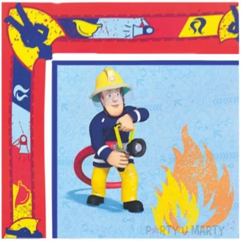 serwetki strazak sam amscan 33 cm 20 szt