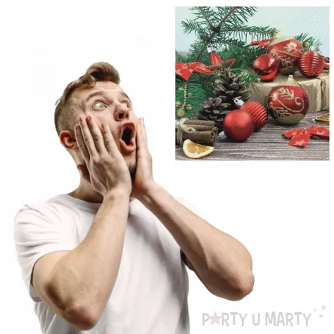 serwetki stroik swiateczny kolorowe paw 33 cm 20 szt