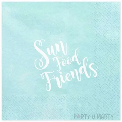 serwetki summertime blekitne partydeco 33 cm 20 szt