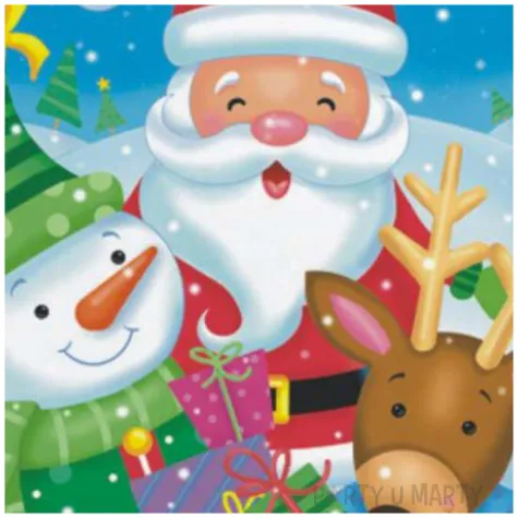 serwetki sw mikolaj renifer i balwan maki 33 cm 20 szt