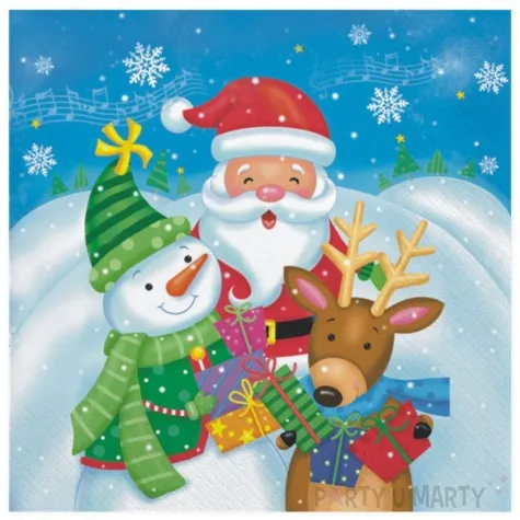 serwetki sw mikolaj renifer i balwan maki 33 cm 20 szt