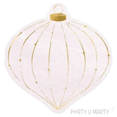 serwetki swiateczna bombka partydeco rozowy pastelowy 12 cm 20 szt