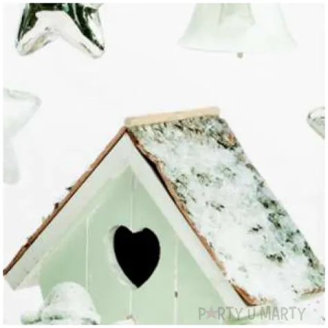 serwetki swiateczna dekoracja z karmnikiem dla ptakow maki 33 cm 20 szt