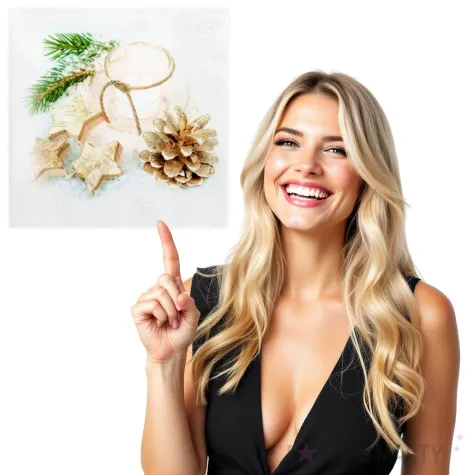 serwetki swiateczna dekoracja ze swiecznikiem maki 33 cm 20 szt