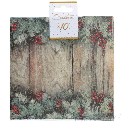 serwetki swiateczna jodla i jagoda santex 33 cm 10 szt