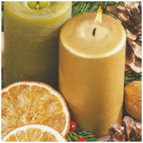 serwetki swiateczna kompozycja ze swiecami i orzechami maki 33 cm 20 szt