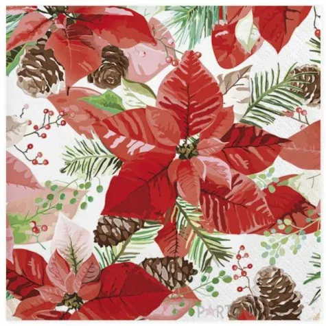 serwetki swiateczna poinsecja maki 33 cm 20 szt