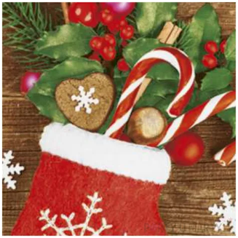 serwetki swiateczna rekawiczka z ozdobami maki 33 cm 20 szt