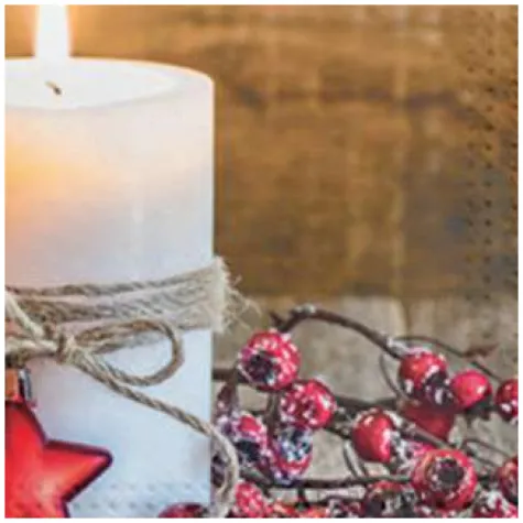 serwetki swiateczna swieca paw 33 cm 20 szt