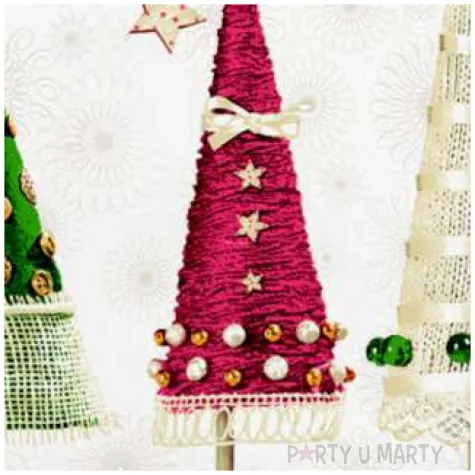 serwetki swiateczne choinki recznie robione