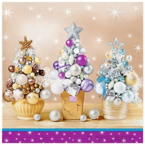 serwetki swiateczne choinki z bombek maki 33 cm 20 szt