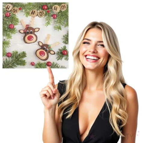 serwetki swiateczne dekoracje renifery i ramka maki 33 cm 20 szt