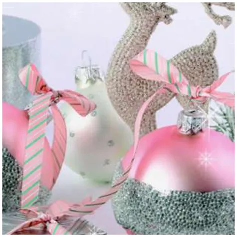 serwetki swiateczne dekoracje rozowo srebrne maki 33 cm 20 szt