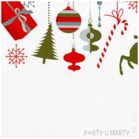 serwetki swiateczne dekoracje wiszace maki 33 cm 20 szt