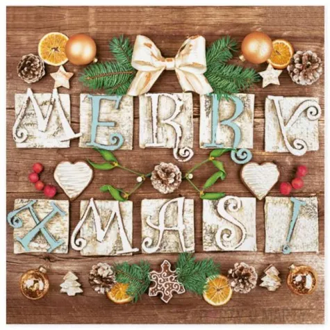 serwetki swiateczne merry xmas maki 33 cm 20 szt