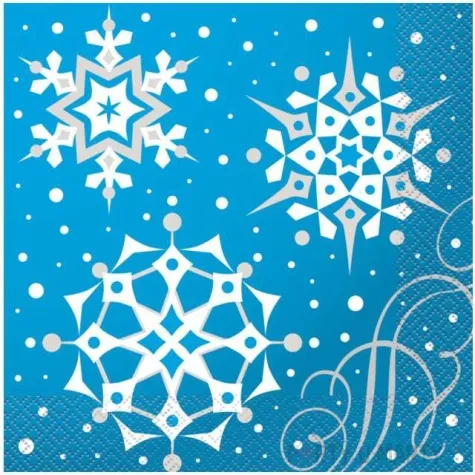 serwetki swiateczne sniezynki unique 33 cm 16 szt