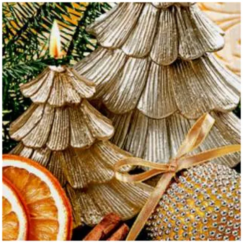 serwetki swiateczne swieczki choinki i pomarancze maki 33 cm 20 szt