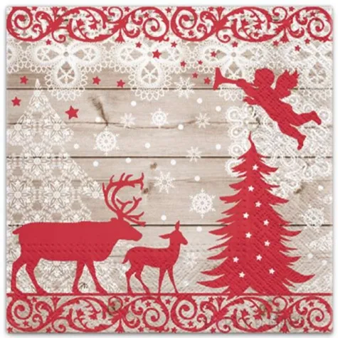 serwetki swiateczny las paw 33 cm 20 szt